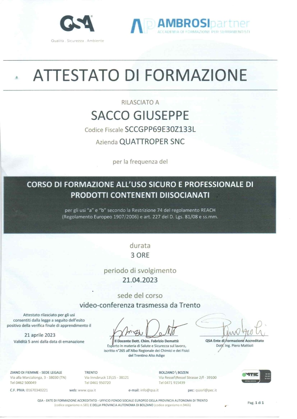 Test Resistenza
